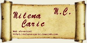 Milena Carić vizit kartica